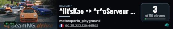 ^lIt'sKao => ^r^oServeur 8 France^r => ^lMotorsports Playground (carte créée par emery1212) live status badge