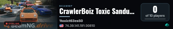 CrawlerBoiz Toxic Sandunes w/ mods And INFECTION live status badge