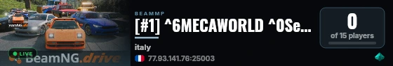 [#1] ^6MECAWORLD ^0Serveur ^1Fr^fan^4che ^2| ^nMap: Italie live status badge