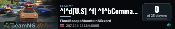 ^l^d[U.S] ^f| ^1^bCommand Gaming ^f| ^eModded ^f| ^aEscape The Flood - Mountain live status badge