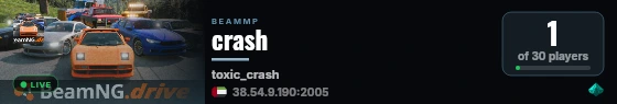 crash live status badge