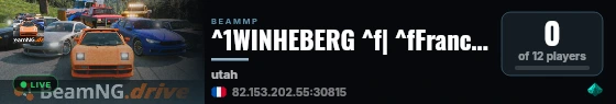 ^1WINHEBERG ^f| ^fFrance ^f| ^6UTAH ^f| ^7winheberg.fr live status badge