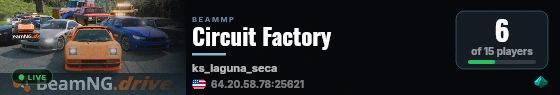 Circuit Factory live status badge