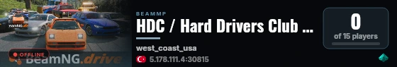 HDC / Hard Drivers Club - West Coast live status badge