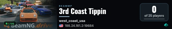 3rd Coast Tippin live status badge