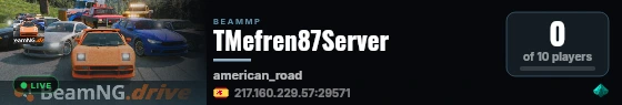 TMefren87Server live status badge