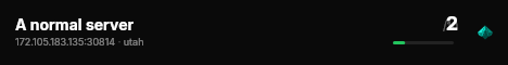 A normal server live status badge
