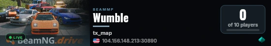 Wumble live status badge