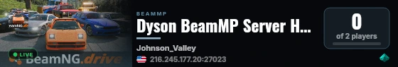 Dyson BeamMP Server Hosted by HostHavoc.com live status badge