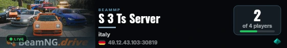 S 3 Ts Server live status badge