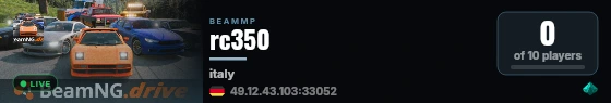 rc350 live status badge