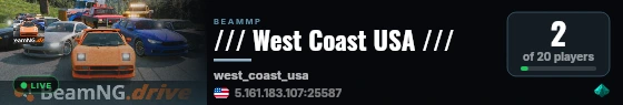 /// West Coast USA /// live status badge