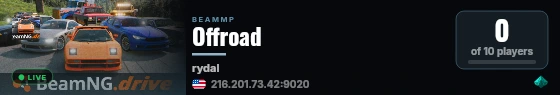 Offroad live status badge