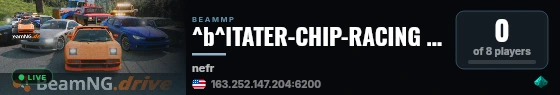 ^b^lTATER-CHIP-RACING ^r^l New England Forest Rally ^r^l^eVanilla Plus live status badge