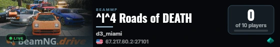 ^l^4 Roads of DEATH live status badge