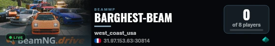 BARGHEST-BEAM live status badge