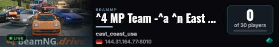 ^4 MP Team -^a ^n East Coast USA [RU] live status badge