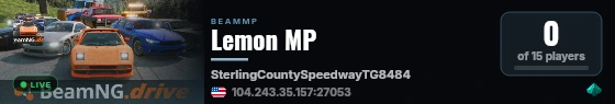 Lemon MP live status badge
