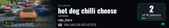 hot dog chilli cheese live status badge