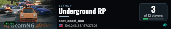 Underground RP live status badge
