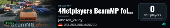 4Netplayers BeamMP folcik live status badge