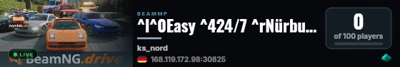 ^l^0Easy ^424/7 ^rNürburgring Nordschleife | ^beasy247.net live status badge