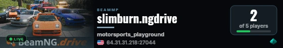 slimburn.ngdrive live status badge