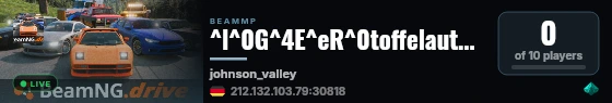 ^l^0G^4E^eR^0toffelautobahn ^r- ^l^4Johnson Valley ^r-  ^o^02 Vehicle live status badge