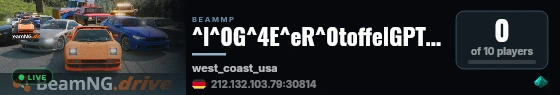^l^0G^4E^eR^0toffelGPT ^r- ^l^4West Coast USA ^r-  ^o^03 Vehicle live status badge