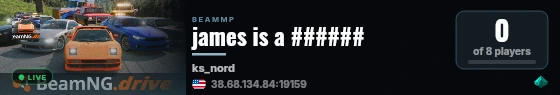 james is a ###### live status badge