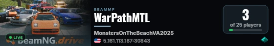 WarPathMTL live status badge