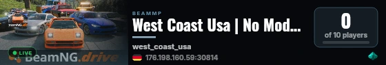 West Coast Usa | No Mods | 2 Vehicles | Low Ping live status badge