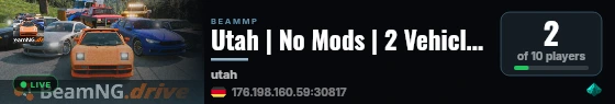 Utah | No Mods | 2 Vehicles | Low Ping live status badge