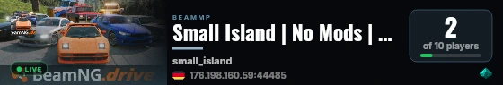 Small Island | No Mods | 2 Vehicles | Low Ping live status badge