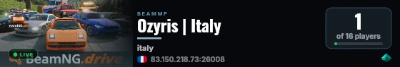 Ozyris | Italy live status badge