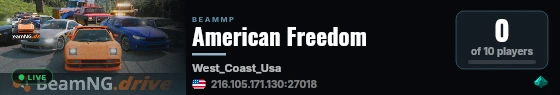 American Freedom live status badge