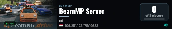 BeamMP Server live status badge