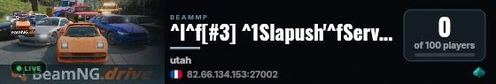 ^l^f[#3] ^1Slapush'^fServer ^4[ALPHA] ^f| Map : Utah live status badge
