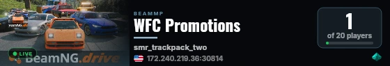 WFC Promotions live status badge