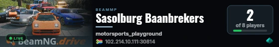 Sasolburg Baanbrekers live status badge