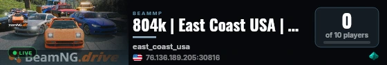 804k | East Coast USA | Vanilla live status badge