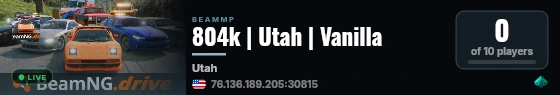 804k | Utah | Vanilla live status badge