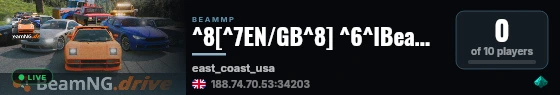^8[^7EN/GB^8] ^6^lBeam^0^lMP ^r^7| ^6^lVanilla ^r^7| ^c^lEast Coast USA ^r^7| ^a^naustino.net live status badge