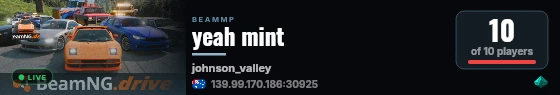 yeah mint live status badge