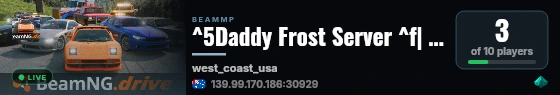 ^5Daddy Frost Server ^f| West Coast USA ^f| ^2MEXICO live status badge