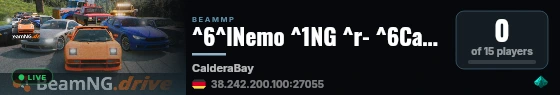 ^6^lNemo ^1NG ^r- ^6Caldera Bay (2Vehicles) live status badge