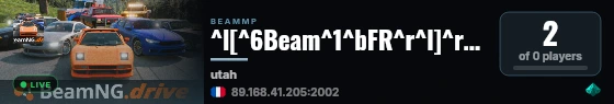 ^l[^6Beam^1^bFR^r^l]^r^l|^r ^l^6Utah^r ^l|^r 🚙^c^lCrawling^r^l/^r^l^bRally^r🚗 ^l^aVANILLA^r^l^5 Discord : ^nBCujGVC live status badge