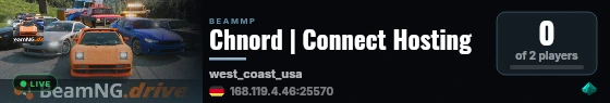 Chnord | Connect Hosting live status badge