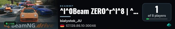 ^l^0Beam ZERO^r^l^8 | ^r^b^nbeamzero.net^r^l^8 | ^r^d[ ^r^l^eBialystok ^r^d]^r^l^8 | ^r^d[ ^r^6DRIFT ^r^d| ^r^1CRUISE ^r^d| ^r^5CHILL ^r^d]^r^a - Lite 2 live status badge