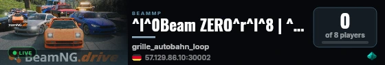 ^l^0Beam ZERO^r^l^8 | ^r^b^nbeamzero.net^r^l^8 | ^r^d[ ^r^l^eAutobahn 2 ^r^d]^r^l^8 | ^r^d[ ^r^6DRIFT ^r^d| ^r^1CRUISE ^r^d| ^r^5CHILL ^r^d]^r^a - Main 2 live status badge